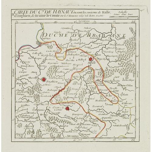 Old map image download for II. Carte du C.té de Haynaut où sont les environs de Halle, d'Enghien, de Braine le Comte.