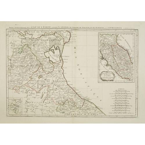 Old map image download for Partie Septentrionale de l'Etat de l'Eglise, contenant les légations de Ferrare, de Bologne, et de Romagne..