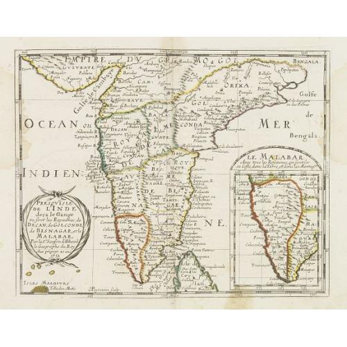 Old map image download for Presqu'isle de l'Inde. . .