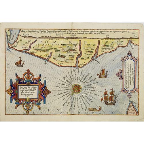 Old map image download for Caerte van de zee custe vant Landt te Pomere. . .