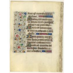 Leaf on vellum from a manuscript Book of Hours, use of Rome.