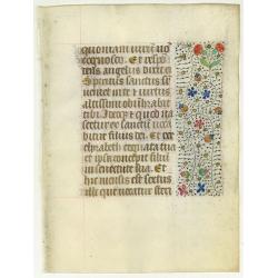 Leaf on vellum from a manuscript Book of Hours, use of Rome.