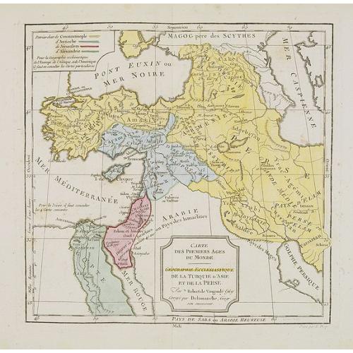 Old map image download for Carte des Premiers Ages du Monde. Géographie Ecclésiastique de la Turquie, d'Asie et de la Perse.