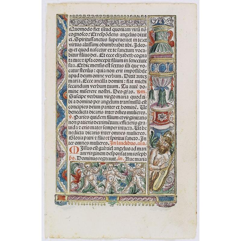 Printed page from a Book of Hours.