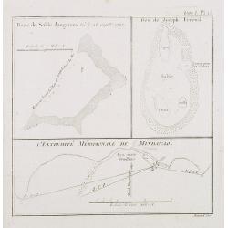 Banc de Sable dangereux / Isles de Jofeph Freewill / L'Extrémité Méridionale de Mindanao. [Tome I. Pl. 15.]