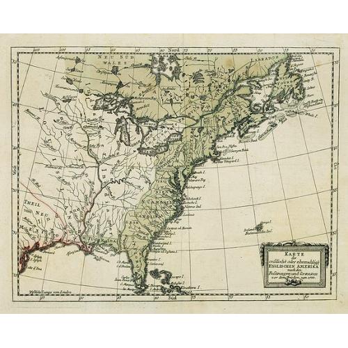 Old map image download for Karte des oestliehe oder ehemahlige ENGLISCHEN AMERIKA nach den Besitzungen und ..