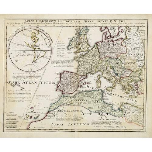 Old map image download for Scena Historiarum Occidentalis Quinti Seculi P.N. CHR.