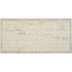 Kaart van de Eilanden in den omtrek ran OTAHITI ontdekt op rerfchillende Reizen om de waereld door de Kapiteinen Byron, Wallis, Carteret et Cook in de jaaren 1765, 1767, 1769. N° V.