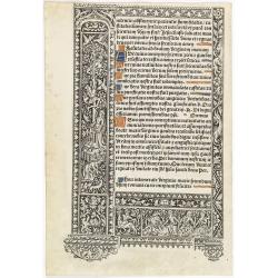 A printed leaf from a Book of Hours.