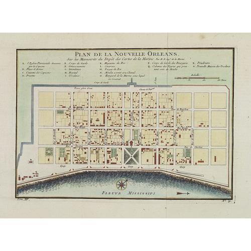 Old map image download for Plan de la Nouvelle Orleans. . .