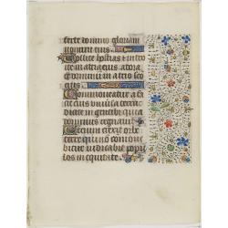 Leaf on vellum from a manuscript Book of Hours, use of Rome.