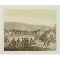 [A village scene from the Sandwich Islands ].