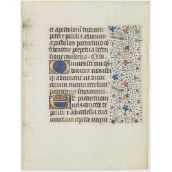 Leaf on vellum from a manuscript Book of Hours, use of Rome.