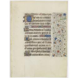 Leaf on vellum from a manuscript Book of Hours, use of Rome.