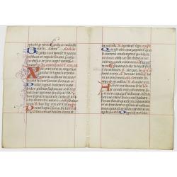 A double leaf from a breviary.