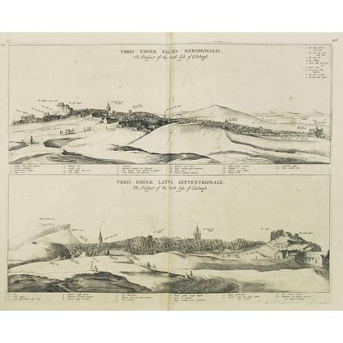 Old map image download for Urbis Edinae Facies Meridionalis Septentrionale. [ Edinburgh]