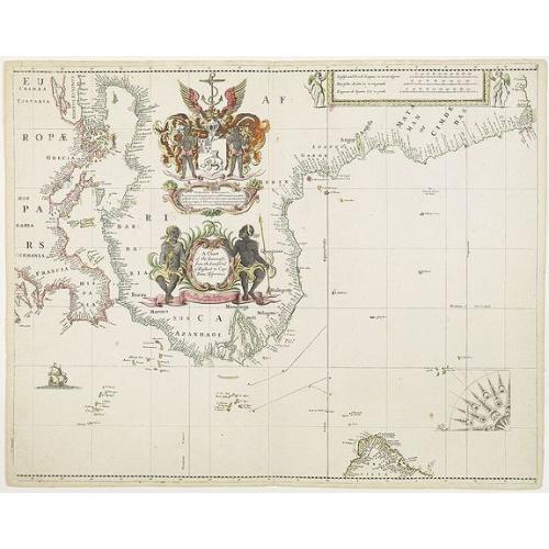 Old map image download for A chart of the Seacoasts from the landsend of England to Cape Bonna Esperanca.