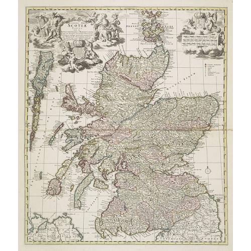 Old map image download for Exactissima Regni Scotiae Tabula tam in septentrionalem et meriodionalem quam in minores earundem provincias insulesq, et undique praetensas accurate . , ,