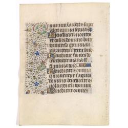 Leaf on vellum from a manuscript Book of Hours, use of Rome.