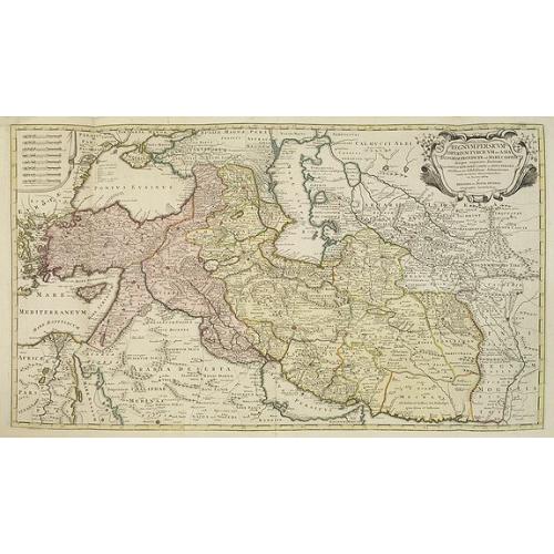 Old map image download for Regnum Persicum Imperium Turcicum in In Asia Russorum Provinciae ad Mare Caspium. . .