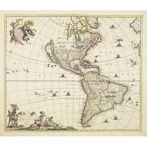 Old map image download for Novissima et Accuratissima Totius Americae descriptio..