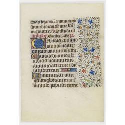 Leaf on vellum from a manuscript Book of Hours, use of Rome.