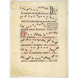 Leaf on vellum from a antiphonary.