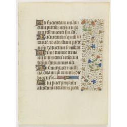 Leaf on vellum from a manuscript Book of Hours, use of Rome.