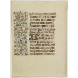 Leaf on vellum from a manuscript Book of Hours, use of Rome.