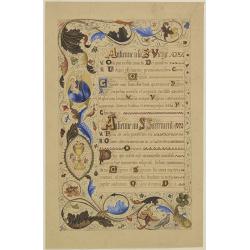 Neo-Gothic illuminated manuscript on vellum.