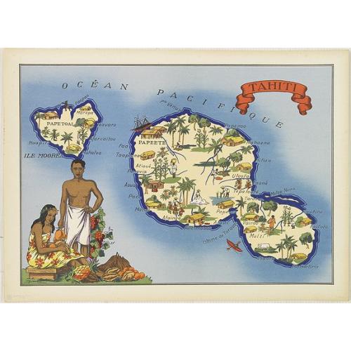 Old map image download for Tahiti.