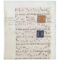 Leaf on vellum from a manuscript Missal.