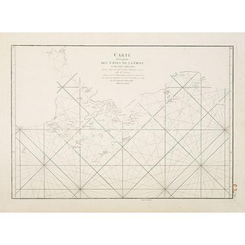 Old map image download for Carte d'une partie des Côtes de la Chine et des Isles adjacentes depuis l'Isle nommée la Pierre Blanche, jusqu'à celle de l'Artimon.