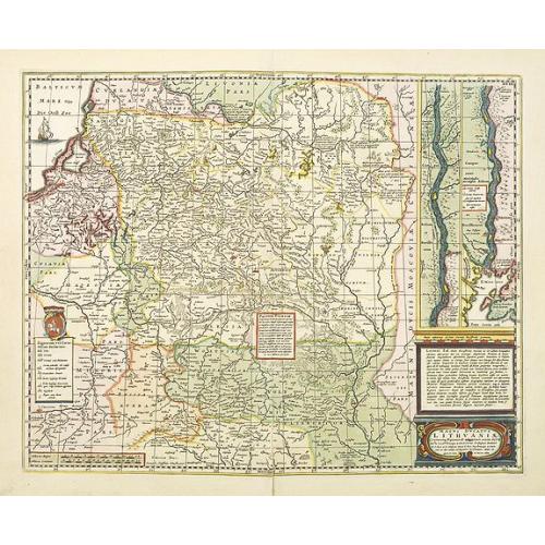 Old map image download for Magni ducatus Lithuaniae Caeterarumq Regionum illi adiacentium exacta descrip. . .