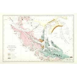 Carte géologique de la Patagonie et de la Terre de Feu.