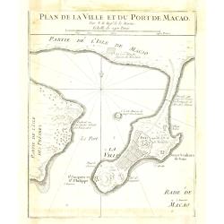 Plan de la ville et du port de Macao.