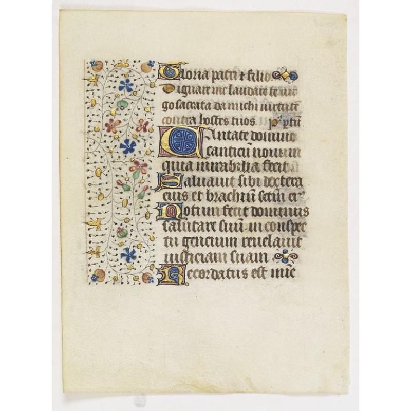 Leaf on vellum from a manuscript Book of Hours, use of Rome.