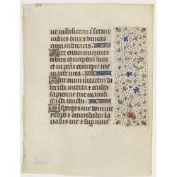 Leaf on vellum from a manuscript Book of Hours, use of Rome.