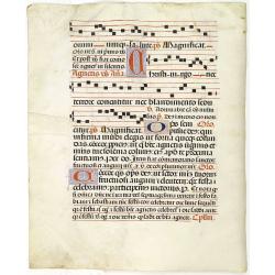 Leaf on vellum from a antiphonary.