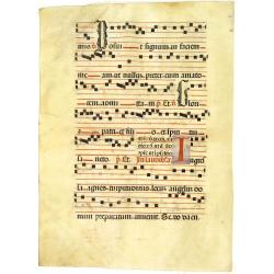 Leaf on vellum from a antiphonary.