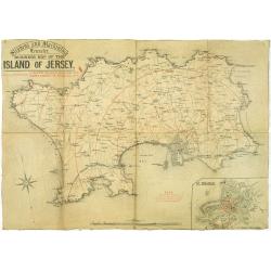 Stephens and Mackintosh Leicester. Business map of the island of Jersey.