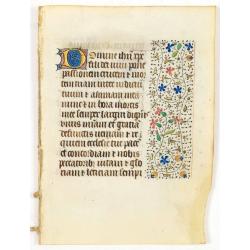 Leaf on vellum from a manuscript Book of Hours, use of Rome.