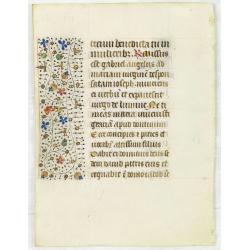 Leaf on vellum from a manuscript Book of Hours, use of Rome.