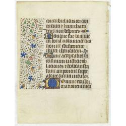 Leaf on vellum from a manuscript Book of Hours, use of Rome.