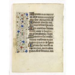 Leaf on vellum from a manuscript Book of Hours, use of Rome.