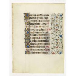 Leaf on vellum from a manuscript Book of Hours, use of Rome.