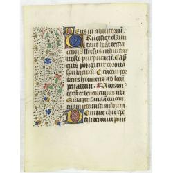 Leaf on vellum from a manuscript Book of Hours, use of Rome.