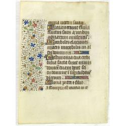 Leaf on vellum from a manuscript Book of Hours, use of Rome.