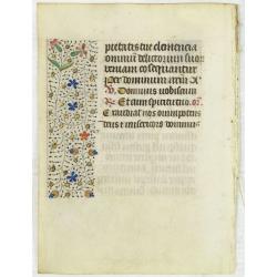 Leaf on vellum from a manuscript Book of Hours, use of Rome.