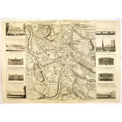 A Survey of the City and Suburbs of Bristol Survey'd by John Rocque Land Surveyor at Charing Cross, 1750 / Plan de la Ville et Faubourgs de Bristol Leve par Jean Rocque a Charing Cross a Londres 1750